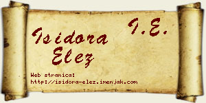 Isidora Elez vizit kartica
